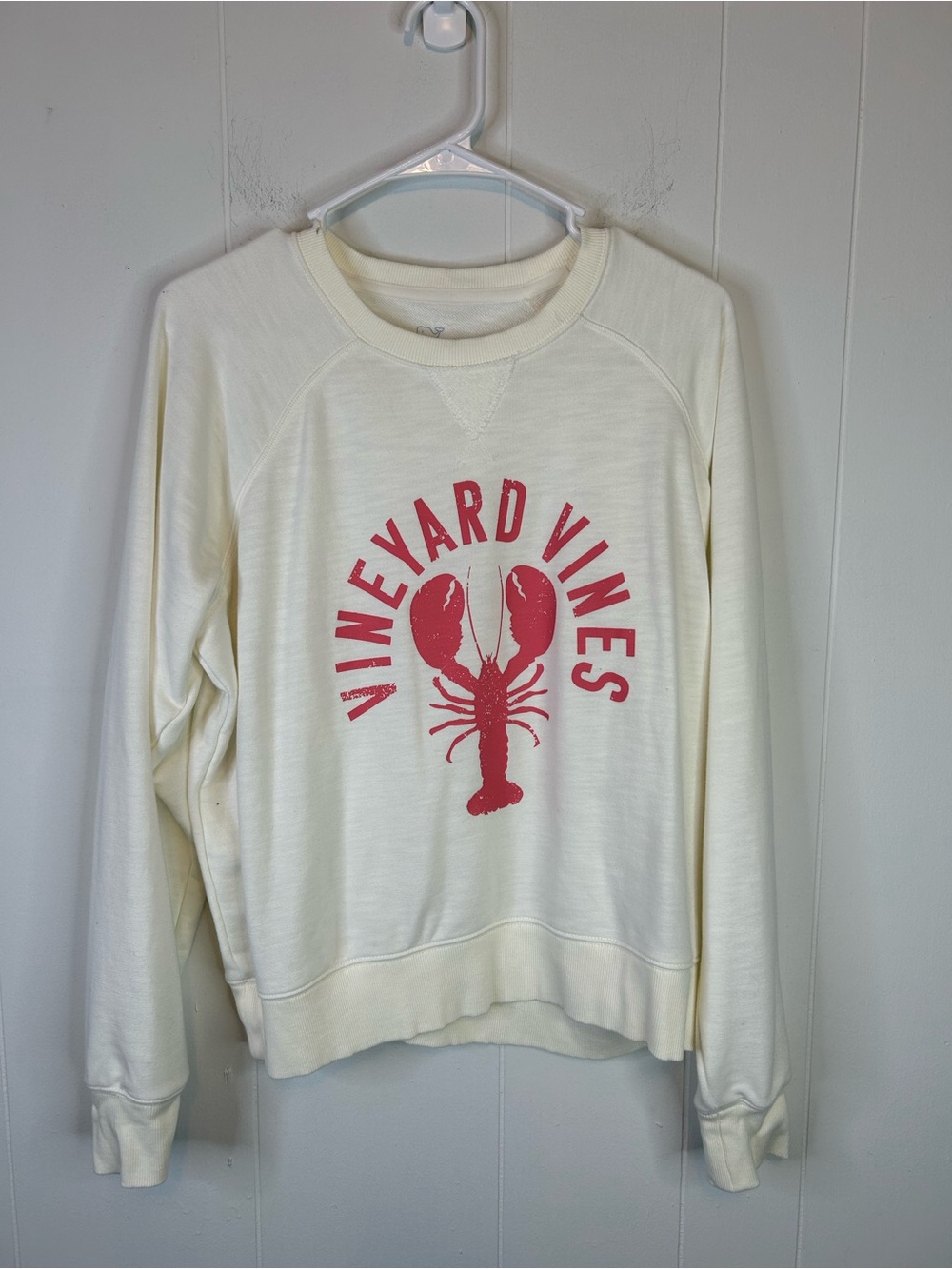 Vineyard Vines Women’s Size Large Pull Over Sweatshirt Lobster White 415